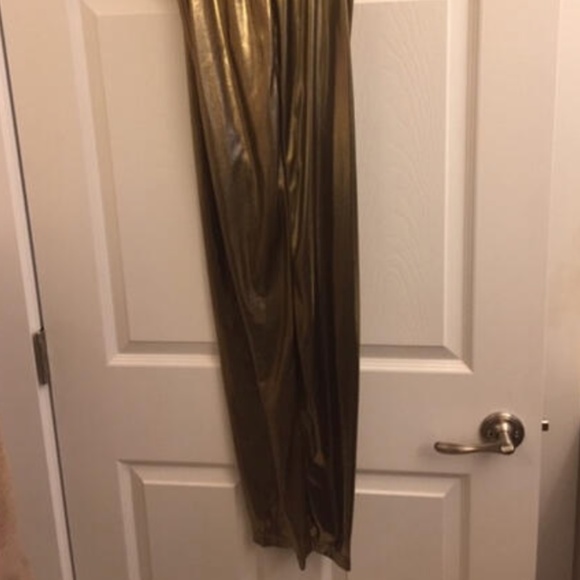 2 Step Fashion Evening Gold Pants (DISCOUNTED) - Picture 2 of 2